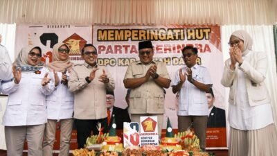 HUT Ke 18, DPC Gerindra Tanah Datar Gelar Trauma Healing Bagi Korban Bencana
