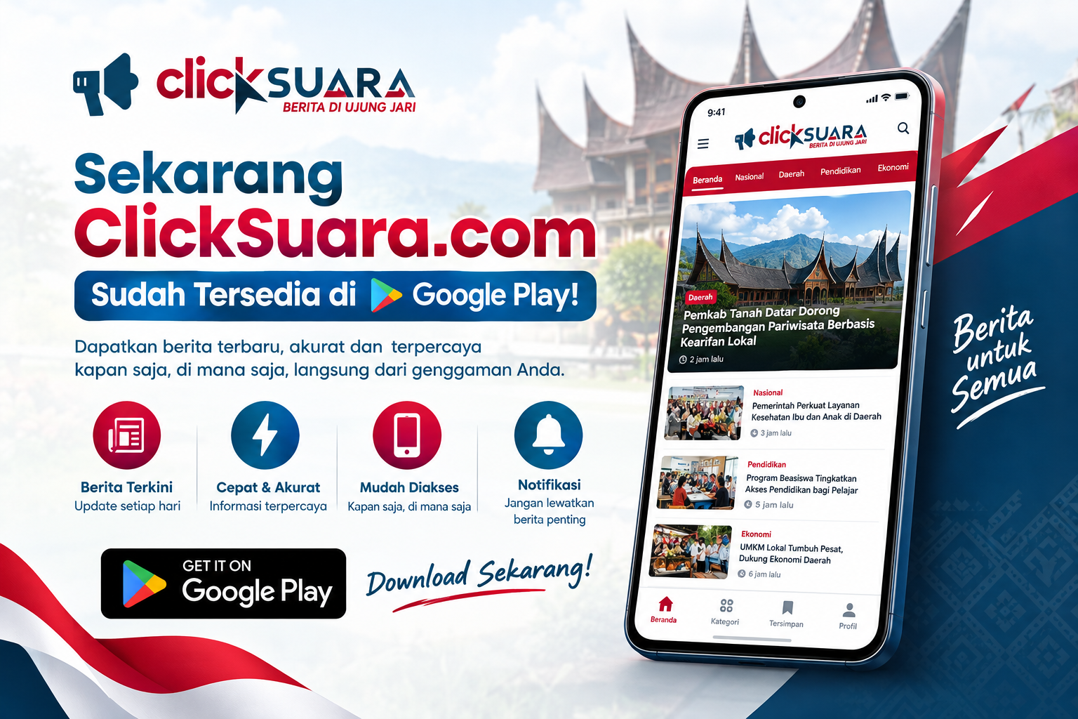 Download aplikasi ClickSuara di Google Play