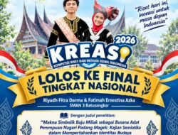 Dua Siswa SMAN 3 Batusangkar Tembus Final Nasional KREASI 2026, Angkat Makna Baju Adat Padang Magek