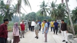 Bupati Eka Tinjau Progres Pembangunan Jembatan Bailey Tanjung Anau