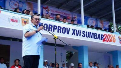 Bupati Eka Putra Buka Cabor Bola Voli Porprov XVI Sumbar, Atlet Diminta Junjung Sportivitas