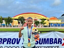 Debut Langsung Borong Tiga Emas, Anggun Putri Arafah Jadi Ratu Lintasan Atletik Tanah Datar