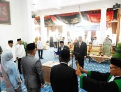 Bupati Eka Putra Lantik Empat Pejabat, Kasat Pol PP Diminta Tegakkan Perda secara Humanis
